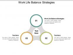 Work life balance strategies ppt powerpoint presentation professional sample cpb