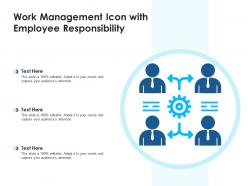 Work management icon with employee responsibility
