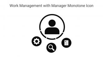 Work Management With Manager Monotone Icon In Powerpoint Pptx Png And Editable Eps Format