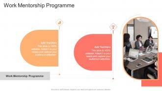 Work Mentorship Programme In Powerpoint And Google Slides Cpb