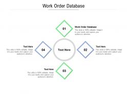 Work order database ppt powerpoint presentation visual aids pictures cpb