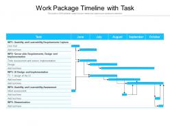 Work package timeline with task