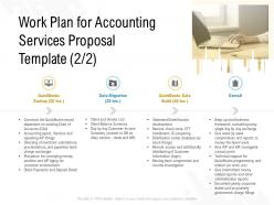 Work plan for accounting services proposal template ppt powerpoint presentation slides icons