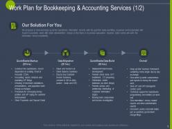 Work plan for bookkeeping and accounting services ppt powerpoint presentation show