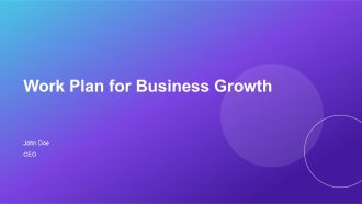 Work Plan For Business Growth PPT PowerPoint AT