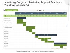 Work Plan Schedule Analytics Advertising Design And Production Proposal Template Ppt Model