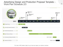 Work plan schedule buying advertising design and production proposal template ppt outline