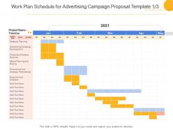Work plan schedule for advertising campaign proposal template analytics ppt powerpoint styles