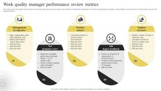 Work Quality Manager Performance Review Metrics
