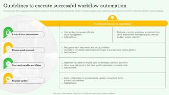 Workflow Automation Implementation Guidelines To Execute Successful Workflow Automation