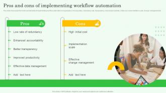 Workflow Automation Implementation Pros And Cons Of Implementing Workflow Automation