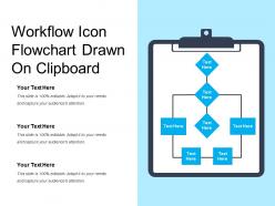 Workflow Icon Flowchart Drawn On Clipboard