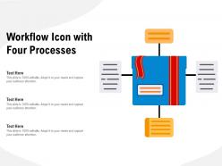 Workflow icon with four processes