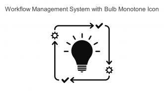 Workflow Management System With Bulb Monotone Icon In Powerpoint Pptx Png And Editable Eps Format