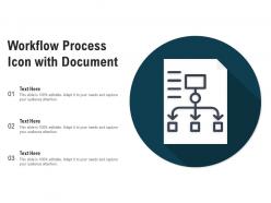 Workflow process icon with document