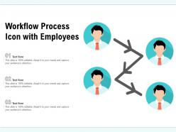 Workflow process icon with employees