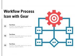 Workflow process icon with gear