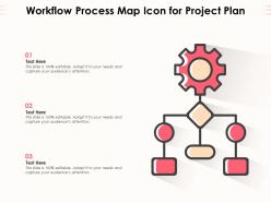 Workflow process map icon for project plan
