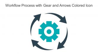 Workflow Process With Gear And Arrows Colored Icon In Powerpoint Pptx Png And Editable Eps Format