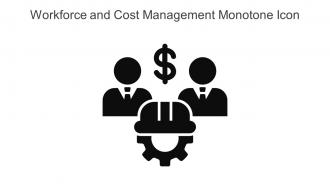 Workforce And Cost Management Monotone Icon In Powerpoint Pptx Png And Editable Eps Format