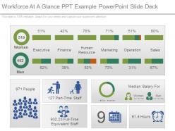 Workforce at a glance ppt example powerpoint slide deck