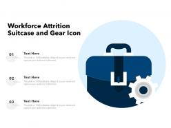 Workforce attrition suitcase and gear icon