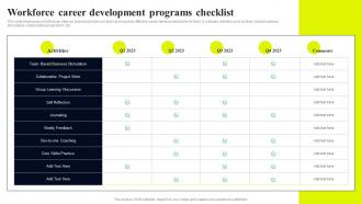 Workforce Career Development Programs Checklist Streamlined Workforce Management