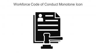 Workforce Code Of Conduct Monotone Icon In Powerpoint Pptx Png And Editable Eps Format