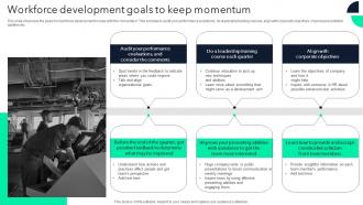 Workforce Development Goals To Keep Momentum