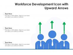 Workforce development icon with upward arrows