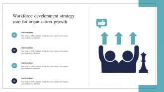 Workforce Development Strategy Icon For Organization Growth