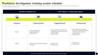 Workforce Development Training Session Schedule Streamlined Workforce Management