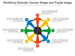 Workforce diversity human shape and puzzle image