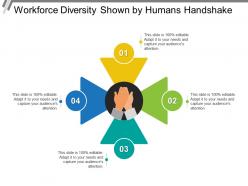 Workforce Diversity Shown By Humans Handshake