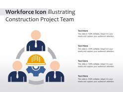 Workforce Icon Illustrating Construction Project Team