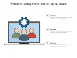 Workforce management icon on laptop screen