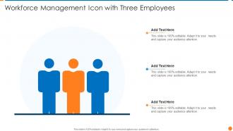 Workforce Management Icon With Three Employees