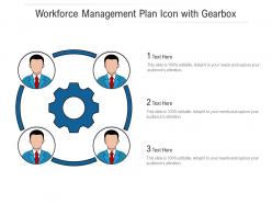 Workforce Management Plan Icon With Gearbox
