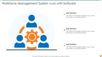 Workforce Management System Icon With Software