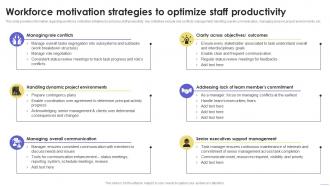 Workforce Motivation Strategies Optimize Sustainable Multi Strategic Organization Competency