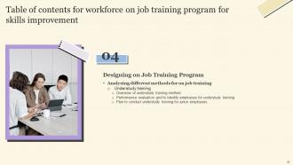 Workforce On Job Training Program For Skills Improvement Powerpoint Presentation Slides