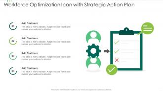Workforce Optimization Icon With Strategic Action Plan