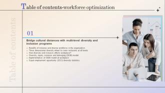 Workforce Optimization Table Of Contents Ppt File Designs Download