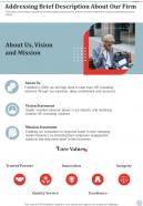 Workforce Privilege Addressing Brief Description About Our Firm One Pager Sample Example Document