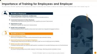 Workforce Training Playbook Importance Of Training For Employees And Employer