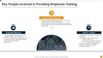 Workforce Training Playbook Key People Involved In Providing Employee Training