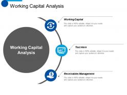 Working capital analysis receivables management ppt show background images