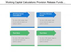 Working capital calculations provision release funds capital budgeting