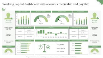 Working Capital Dashboard With Accounts Receivable And Payable