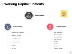Working capital elements ppt powerpoint presentation styles diagrams